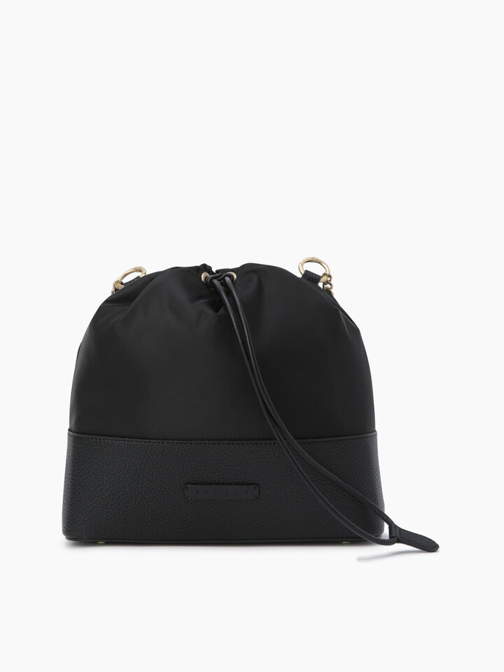 Black bucket bag with double shoulder strap - null - Noir | Sisley K image number 1